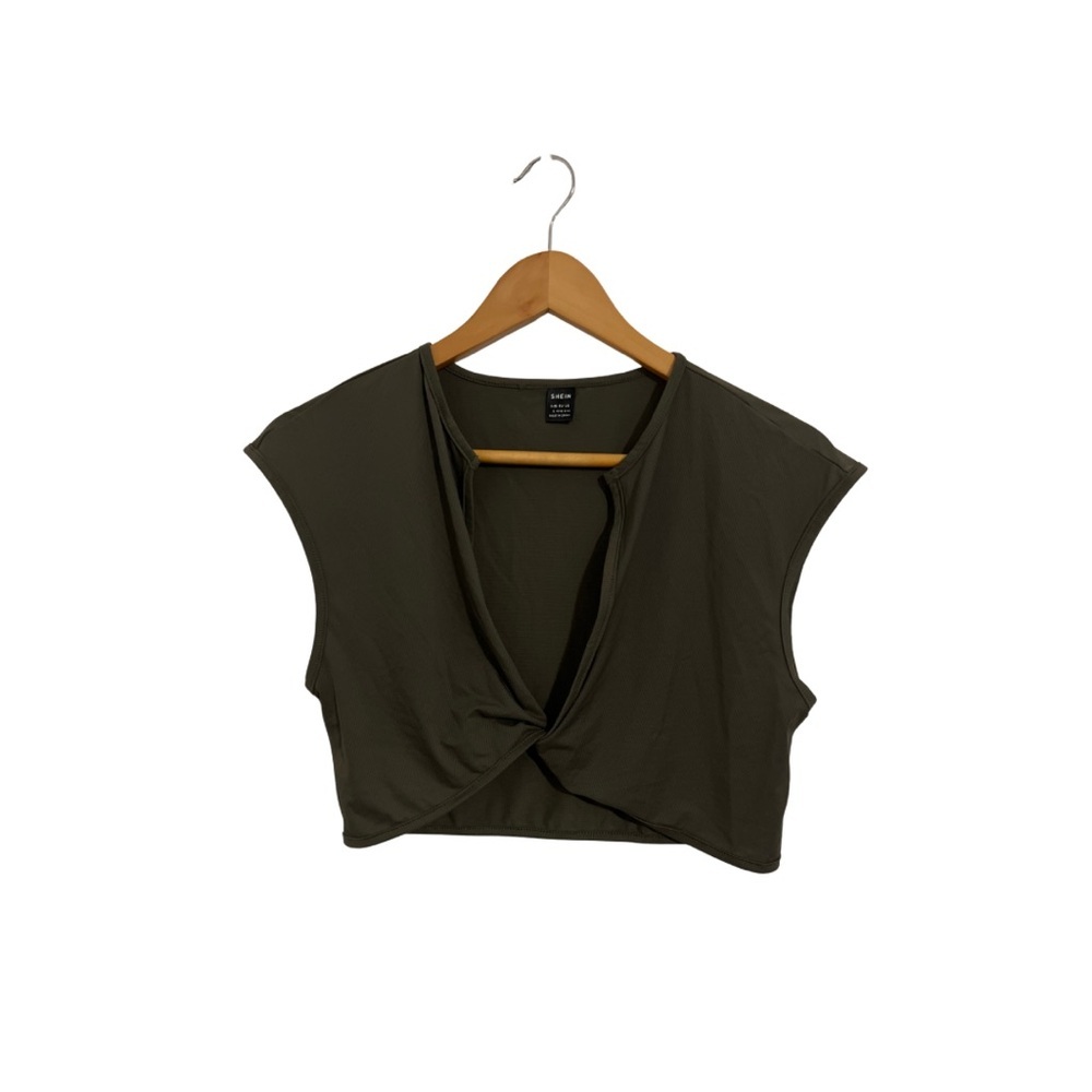 SHEIN Dark Olive Crop Top